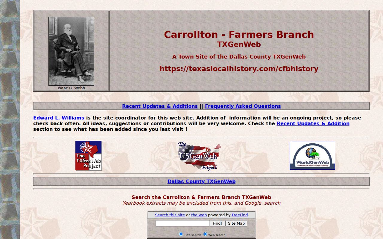 Farmers Branch previous residents local history index
