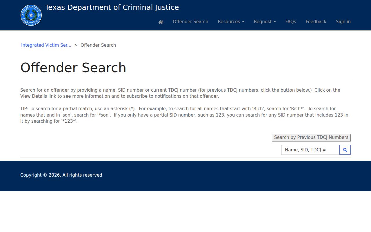 Farmers Branch resident lookup TDCJ offender search